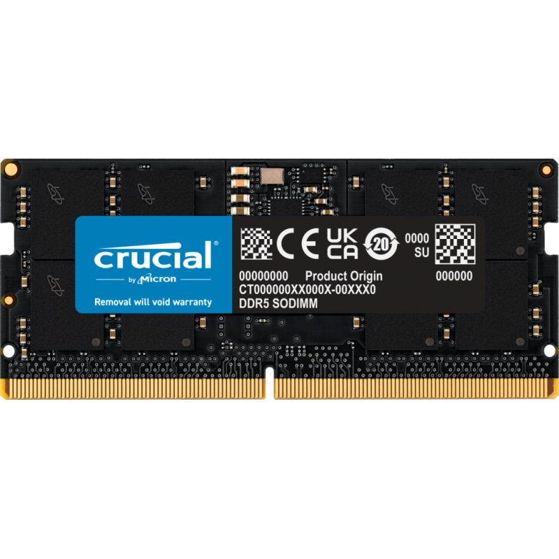 Ram so-dimm ddr5 16gb crucial ct16g56c46s5 5600mhz cl46 nero