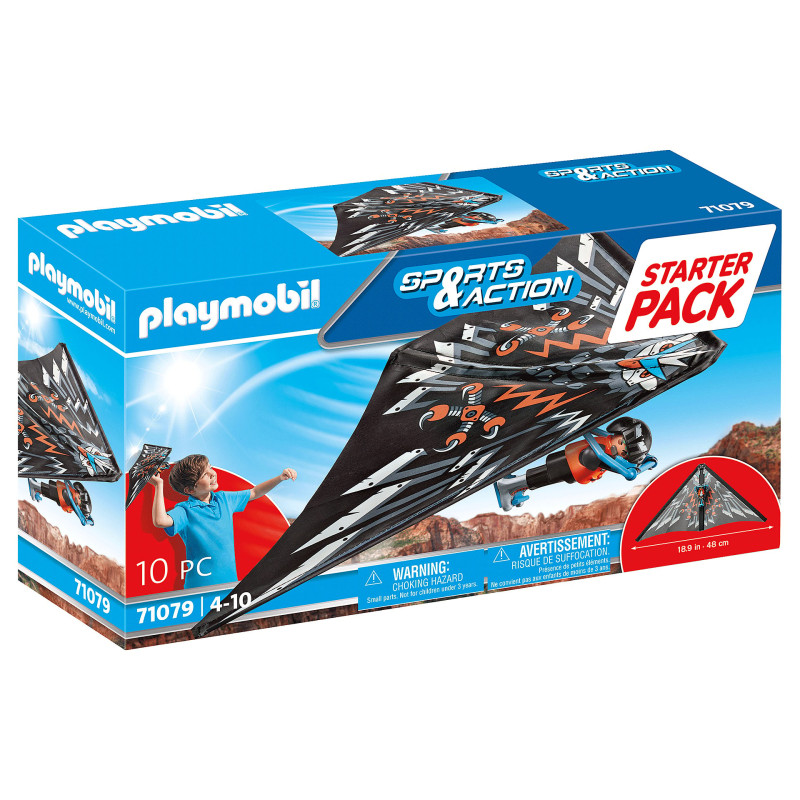 Giocattolo playmobil sports starter pack deltaplano multicolore [71079]