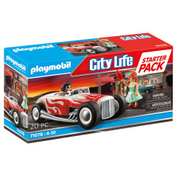 Giocattolo playmobil city life starter pack auto epoca con coppia
