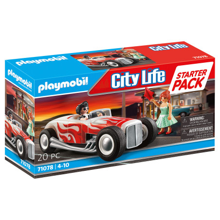 Giocattolo playmobil city life starter pack auto epoca con coppia