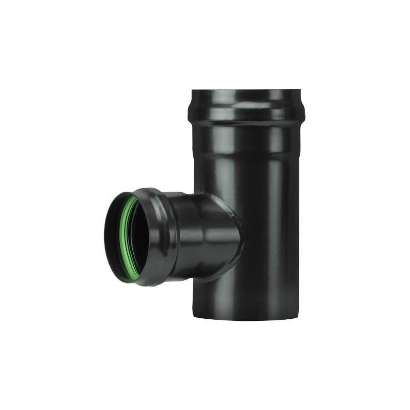 Tubo a t save fumisteria ridotto 80mm f/f per stufa a pellet senza
