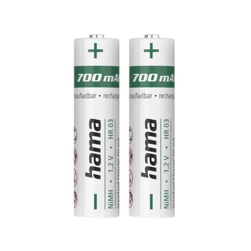 Batteria ricaricabile hama nimh ministilo 700mah 2pz