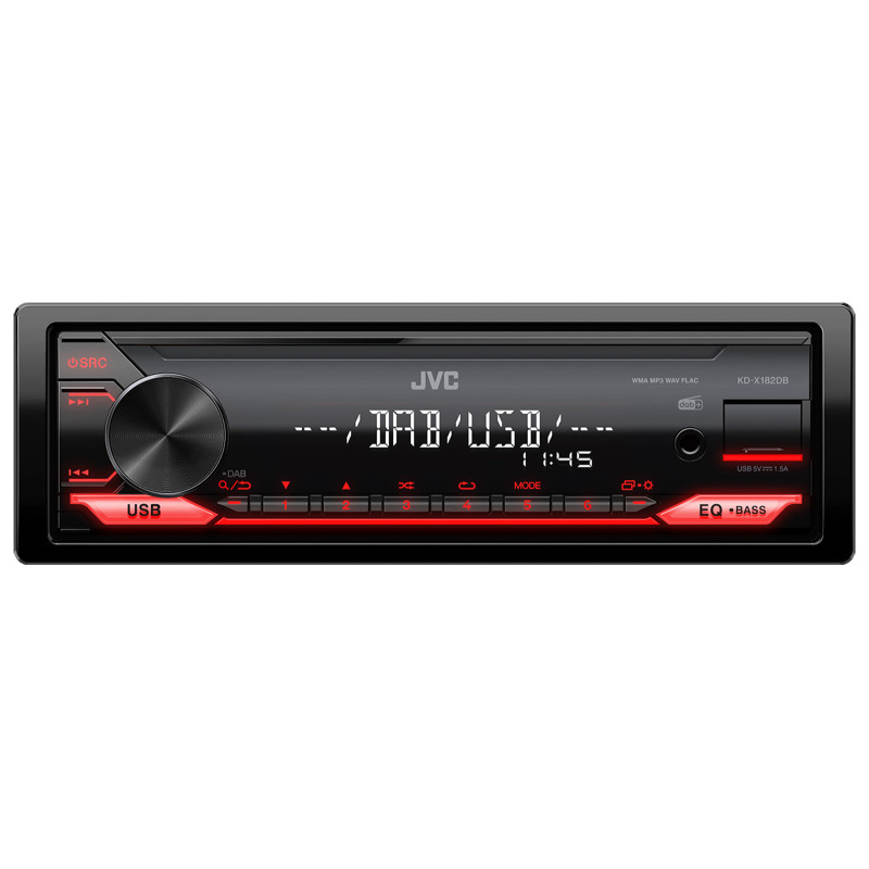 Autoradio jvc kd-x182db nero/rosso