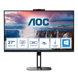 Monitor led 27" aoc q27v5cw quad hd 2560x1440p 1ms classe f