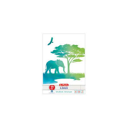 Blocco note herlitz greenline elefante a4 50fogli 70g/m2 verde/bianco
