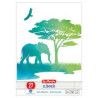 Blocco note herlitz greenline elefante a4 50fogli 70g/m2 verde/bianco