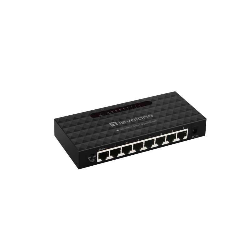 Switch level one geu-0821 metall rj45x8/1gbps/nero [lev]