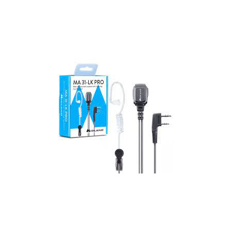 Auricolare midland cablato 31lk pro nero/trasparente