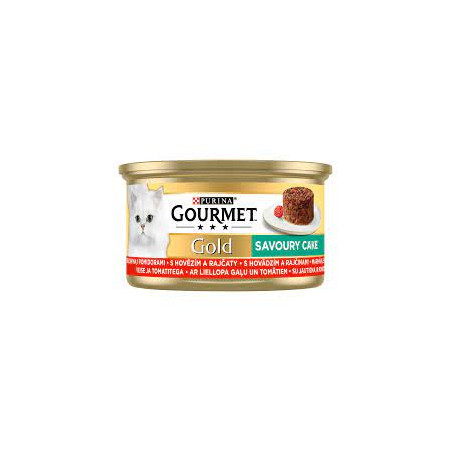 Cibo umido per gatti purina nestle gourmet 85g gold beef con pomodori