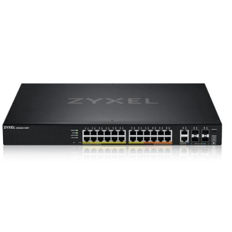 Switch zyxel xgs2220 poe+ gbe l3 a 24 porte con 6 uplink 10g nero