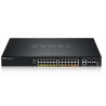 Switch zyxel xgs2220 poe+ gbe l3 a 24 porte con 6 uplink 10g nero