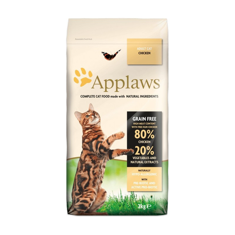 Mangime secco applaws per gatti adulto pollo 2kg