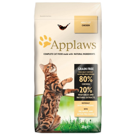 Mangime secco applaws per gatti adulto pollo 2kg