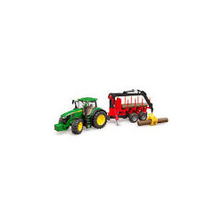 Veicolo bruder john deere tractor 7r 350 con rimorchio [wnbruo0cci03154]