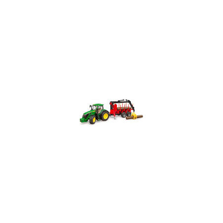 Veicolo bruder john deere tractor 7r 350 con rimorchio [wnbruo0cci03154]