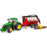 Veicolo bruder john deere tractor 7r 350 con rimorchio [wnbruo0cci03154]