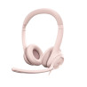 Cuffie logitech h390 usb con microfono rosa [981-001281]