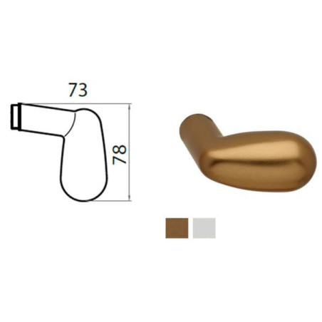 Maniglia pigna ghidini 2008 bronzato/argentato [72008018404]