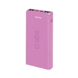 Batteria portatile sbs powerbank a ricarica rapida 10000mah/rosa