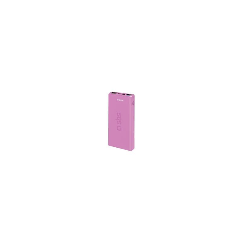 Batteria portatile sbs powerbank a ricarica rapida 10000mah/rosa