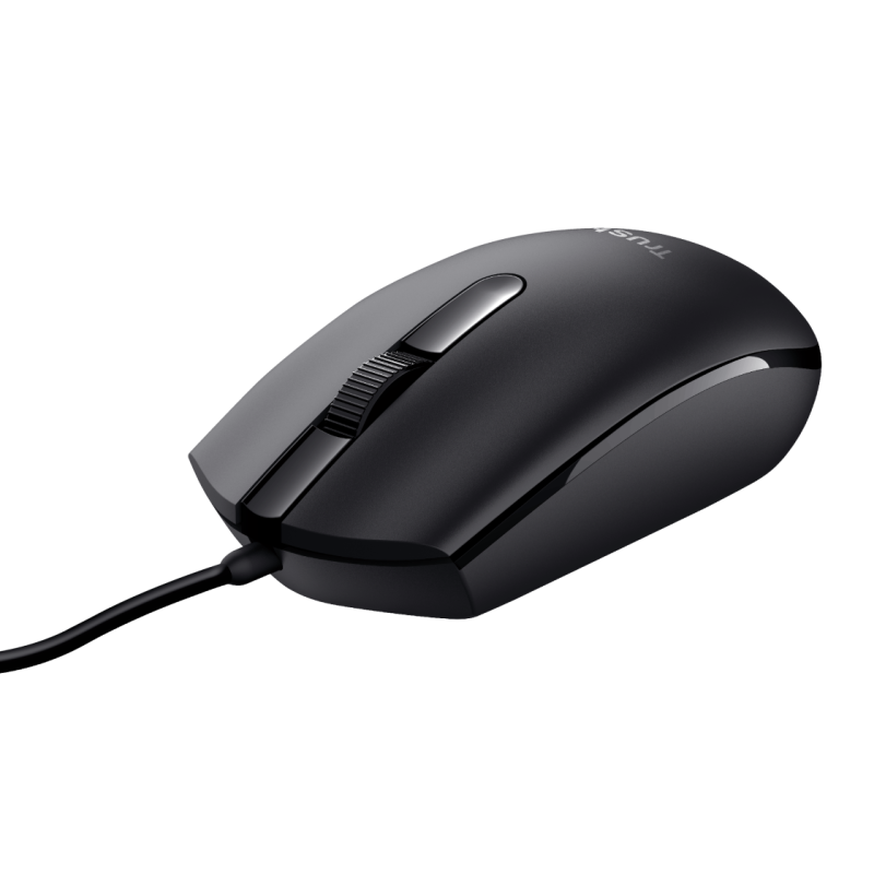 Mouse trust basi wired nero [24271]