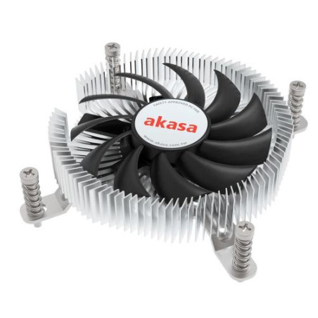 dissipatore cpu akasa low profile sockel lga 1700 21.8mm nero/argento