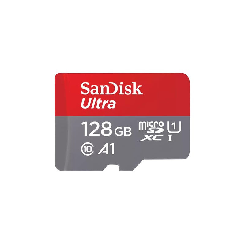 128gb scheda microsdxc sandisk ultra 140 mb/s a1 con adattatore sd