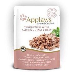 Cibo secco applaws per gatti tonno integrale con salmone in gelatina