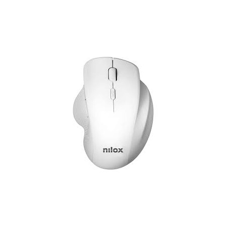 Mouse wireless ergonomico nilox 3200 dpi bianco [nxmowi3002]