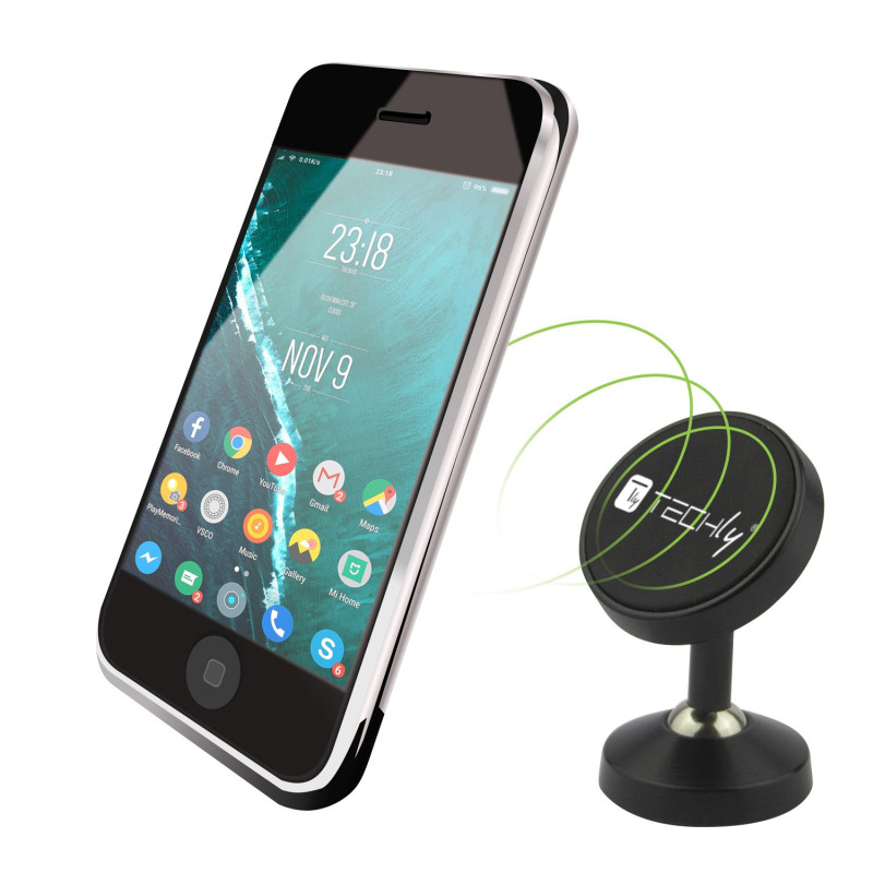 Supporto smartphone magnetico con doppio snodo metallico 360gradi