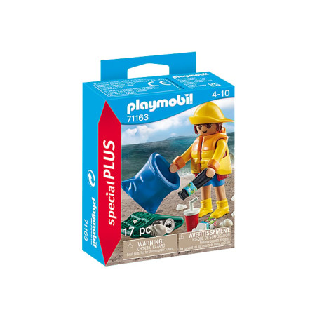Gioco da costruzione playmobil volontario raccolta cucciolata 17pz