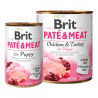 Mangime umido brit care pate e meat pollo e tacchino puppy/pollo/carota