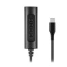 Adattore audio hamlet jack 4 poli a usb-c con controlli volume
