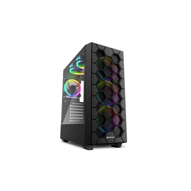Case sharkoon rgb hex 120mm nero [rgb hex]