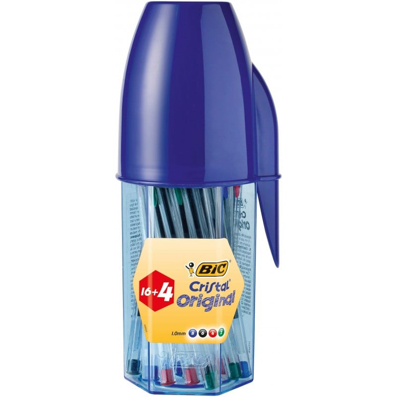 Penne a sfera bic cf20-blister-mega cristal 16+4 [929081]