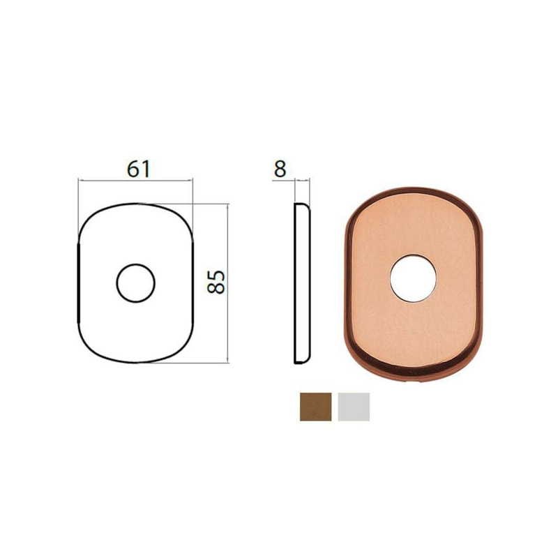 Rosetta ghibli all bro 62Ã?86 alluminio bronza/argento [77298521004]