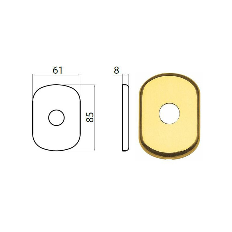 Rosetta ghibli ott luc 62Ã?86 ottone lucido [77298521012]
