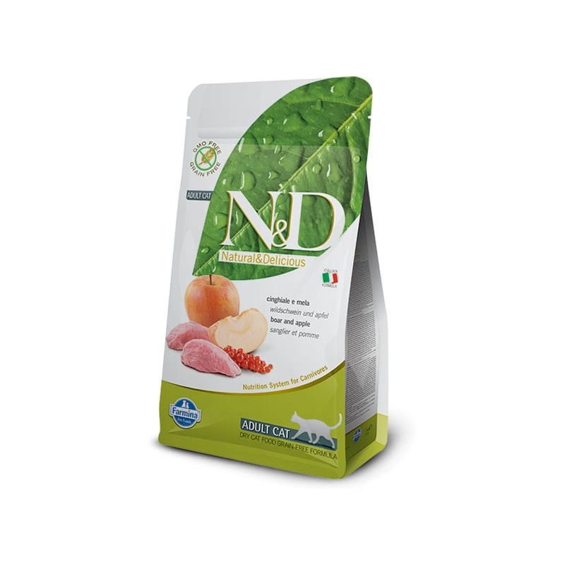 Mangime farmina n&d prime per gatti cinghiale e mela 300 g [pnd0030036]