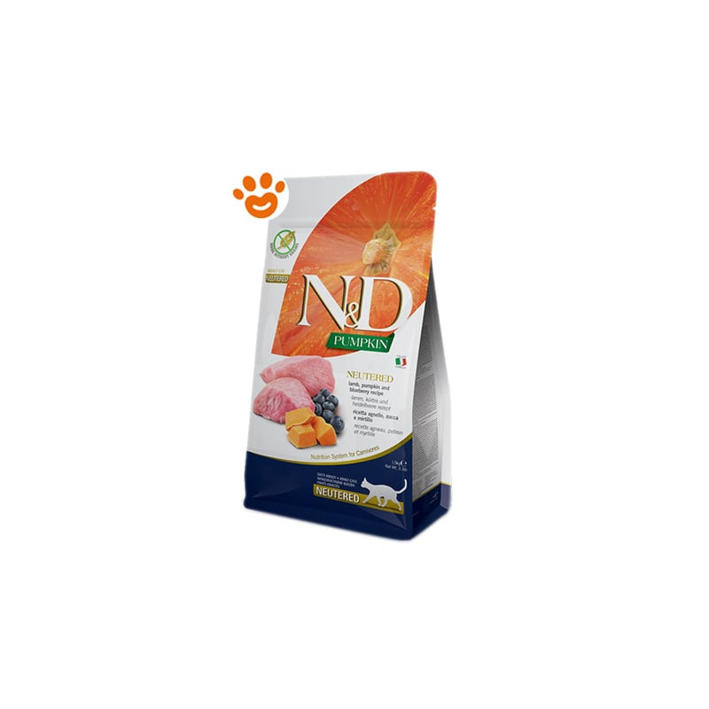 mangime farmina n&d pumpkin cibo secco per gatti adulto sterilizzato