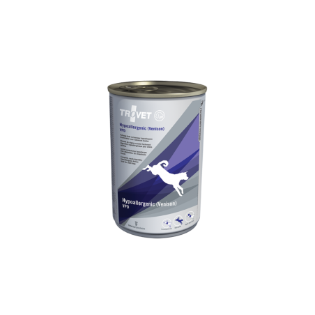 Cibo dietetico trovet ipoallergenico vpd umido per cani con cervo