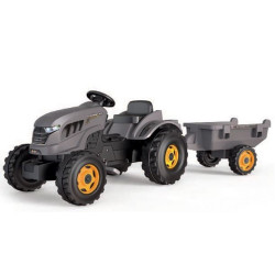 Cavalcabile per bambini smoby trattore xxl piu' forte+trailer