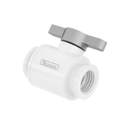 Valvola a sfera watercooling barrow 10mm g1/4 inch bianco/argento