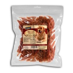 Cibo secco per cani hilton soft duck jerky snack 500g