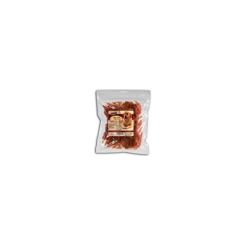 Cibo secco per cani hilton soft duck jerky snack 500g