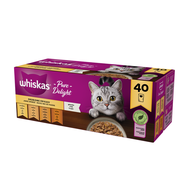 Mangime whiskas pure delight tenere delicatezze pollame fritto in