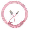 Cavo a spirale per tastiera akko usb-c/usb-a rosa [6925758615266]