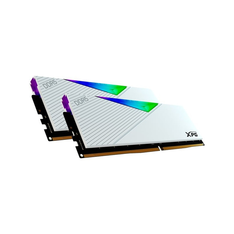 Ram dimm ddr5 64gb adata k2 lancer rgb 6000 mhz 30cl/bianco [ax5u6000c3032g-dclarwh]
