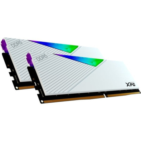 Ram dimm ddr5 64gb adata k2 lancer rgb 6000 mhz 30cl/bianco [ax5u6000c3032g-dclarwh]