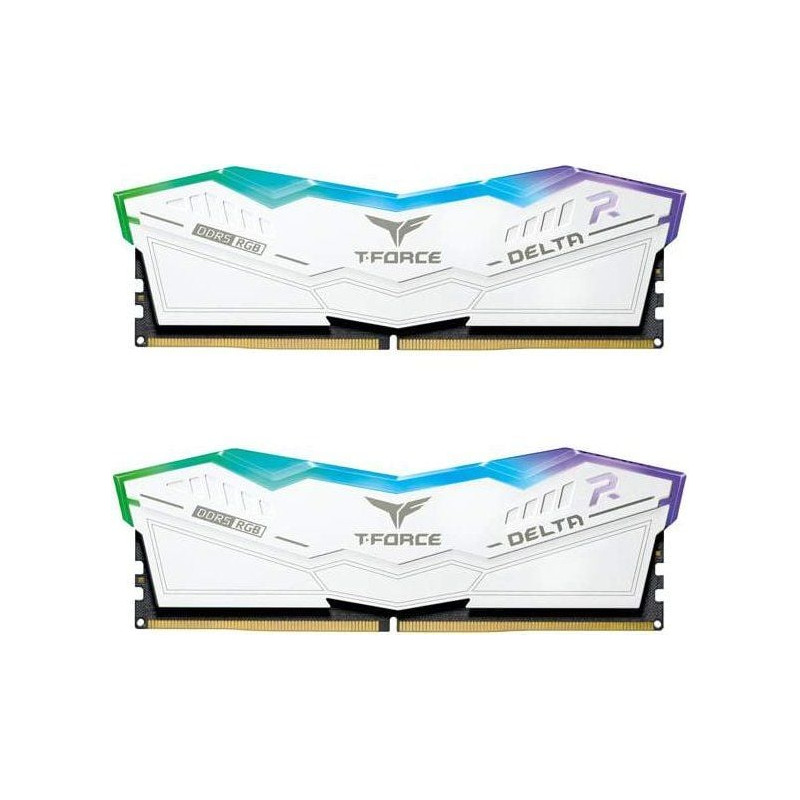 Ram dimm ddr5 32gb team group delta rgb 2x16gb 6000 mhz bianco [ff4d532g6000hc38adc0]