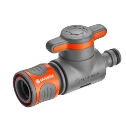 Raccordo gardena 18267-20 con valvola di controllo grigio/arancione